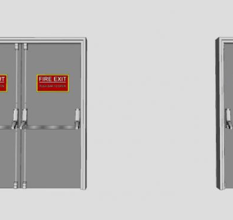 现代防火门SU模型下载_sketchup草图大师SKP模型
