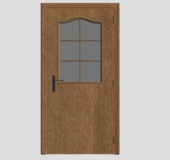 现代欧式单开室内门SU模型下载_sketchup草图大师SKP模型