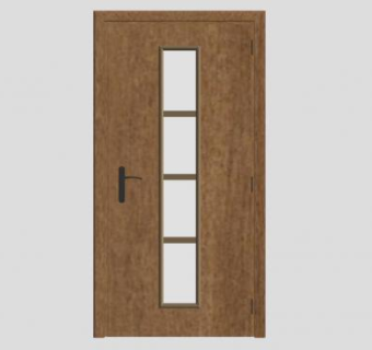 长方形玻璃单开门SU模型下载_sketchup草图大师SKP模型