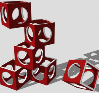 景观抽象雕塑SU模型下载_sketchup草图大师SKP模型