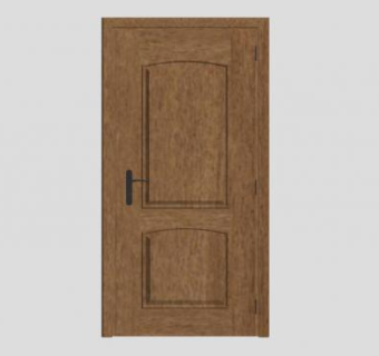 现代木质室内单开门SU模型下载_sketchup草图大师SKP模型