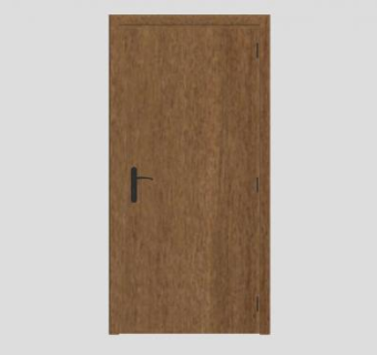 室内单开全木门SU模型下载_sketchup草图大师SKP模型