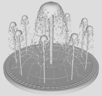 水花旱喷泉SU模型下载_sketchup草图大师SKP模型