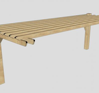 木制休闲防腐花架SU模型下载_sketchup草图大师SKP模型