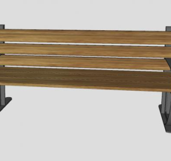 户外长椅公园椅SU模型下载_sketchup草图大师SKP模型