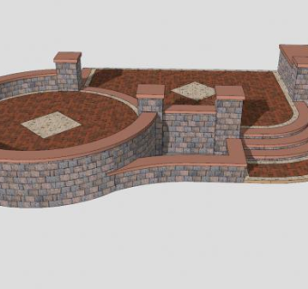 欧式天井台SU模型下载_sketchup草图大师SKP模型