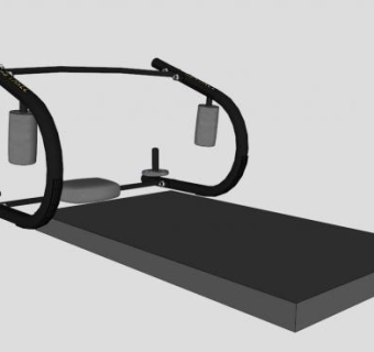 黑色室内健身器材SU模型下载_sketchup草图大师SKP模型