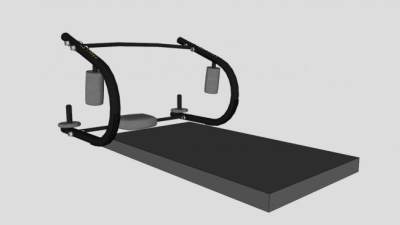 黑色室内健身器材SU模型下载_sketchup草图大师SKP模型