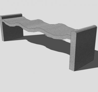 户外石凳子SU模型下载_sketchup草图大师SKP模型