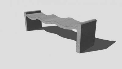 户外石凳子SU模型下载_sketchup草图大师SKP模型