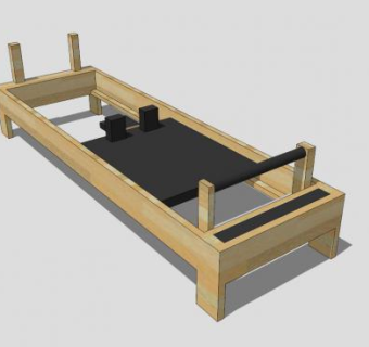 木质健身器材SU模型下载_sketchup草图大师SKP模型
