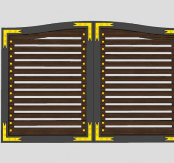 西部酒吧门SU模型下载_sketchup草图大师SKP模型
