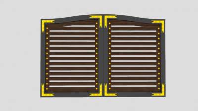 西部酒吧门SU模型下载_sketchup草图大师SKP模型