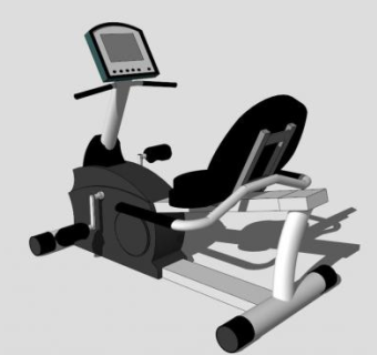 黑色健身车SU模型下载_sketchup草图大师SKP模型