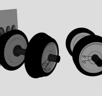 健身器材哑铃SU模型下载_sketchup草图大师SKP模型