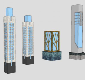 户外景观灯灯具SU模型下载_sketchup草图大师SKP模型
