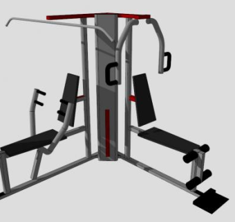 蝴蝶夹胸机SU模型下载_sketchup草图大师SKP模型