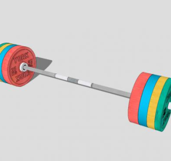 彩色哑铃SU模型下载_sketchup草图大师SKP模型