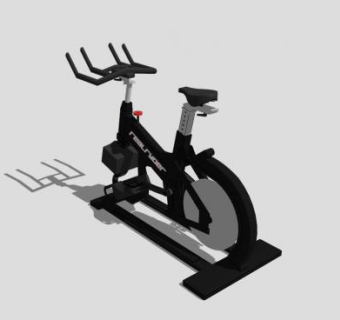 健身器械黑色健身车SU模型下载_sketchup草图大师SKP模型