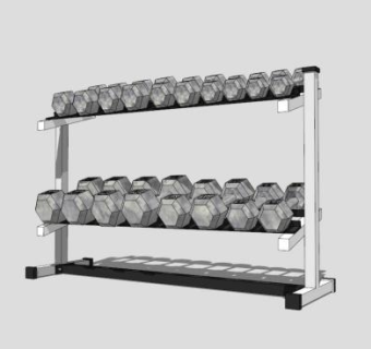 杠铃架SU模型下载_sketchup草图大师SKP模型