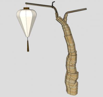 简单的树灯SU模型下载_sketchup草图大师SKP模型
