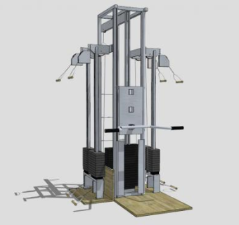 360多功能训练器SU模型下载_sketchup草图大师SKP模型