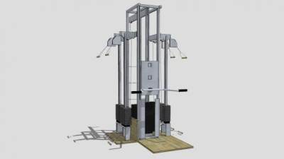 360多功能训练器SU模型下载_sketchup草图大师SKP模型