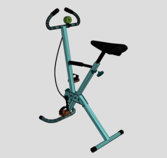 蓝色金属室内健身器材SU模型下载_sketchup草图大师SKP模型