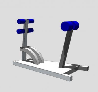 金属健身器械SU模型下载_sketchup草图大师SKP模型