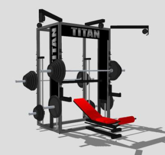 黑色深蹲架SU模型下载_sketchup草图大师SKP模型