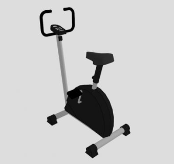 健身器材黑色健身车SU模型下载_sketchup草图大师SKP模型