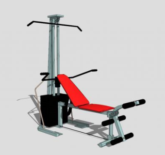 红色高拉背训练器SU模型下载_sketchup草图大师SKP模型