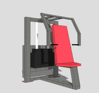 低拉背训练器SU模型下载_sketchup草图大师SKP模型