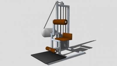 三头肌训练器SU模型下载_sketchup草图大师SKP模型