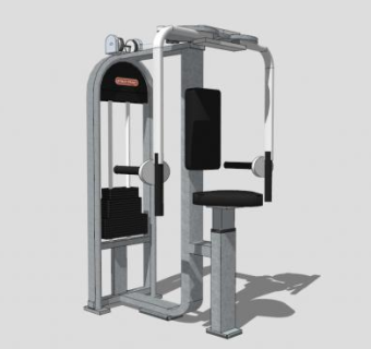 室内黑色综合训练器SU模型下载_sketchup草图大师SKP模型