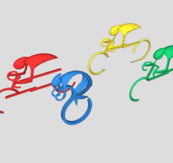 自行车小品雕塑SU模型下载_sketchup草图大师SKP模型