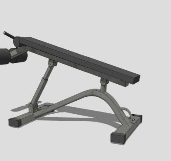 黑色健身器材SU模型下载_sketchup草图大师SKP模型