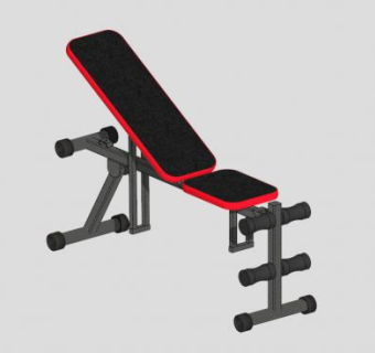 哑铃凳SU模型下载_sketchup草图大师SKP模型