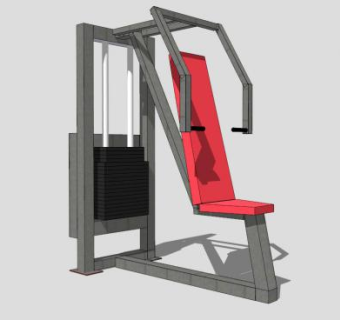 蝴蝶机训练器SU模型下载_sketchup草图大师SKP模型