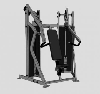 仰卧举肩训练器SU模型下载_sketchup草图大师SKP模型