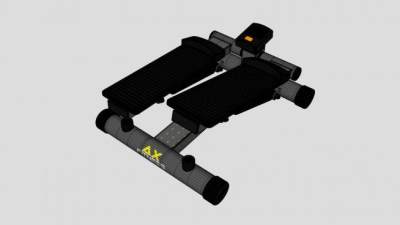 黑色空气踏步机SU模型下载_sketchup草图大师SKP模型