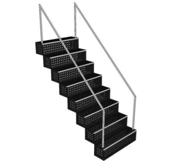 铁质楼梯工业楼梯SU模型下载_sketchup草图大师SKP模型