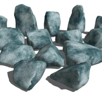 岩石石头石块sketchup模型下载_sketchup草图大师SKP模型