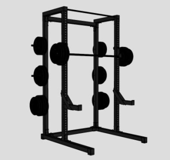杠铃架健身器材SU模型下载_sketchup草图大师SKP模型