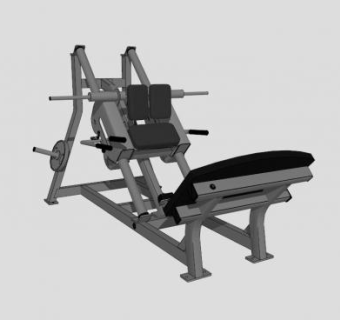 深蹲机健身器材SU模型下载_sketchup草图大师SKP模型