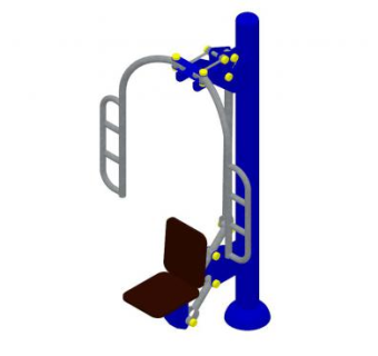 臂力训练器公用器材SU模型下载_sketchup草图大师SKP模型