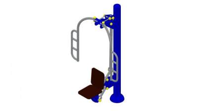 臂力训练器公用器材SU模型下载_sketchup草图大师SKP模型