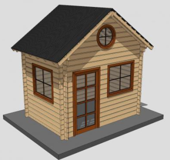 森林小木屋SU模型下载_sketchup草图大师SKP模型