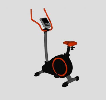 橙色健身车SU模型下载_sketchup草图大师SKP模型