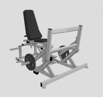 黑色哑铃凳室内健身器材SU模型下载_sketchup草图大师SKP模型